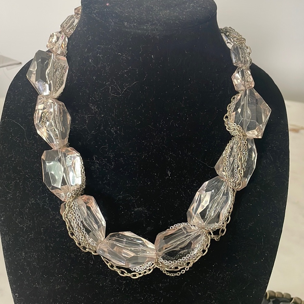 Lucite womens statement necklace
